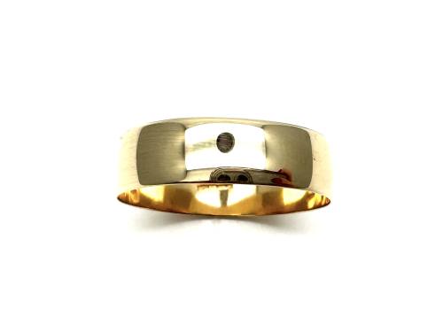 9ct Yellow Gold Plain Wedding Ring 6mm