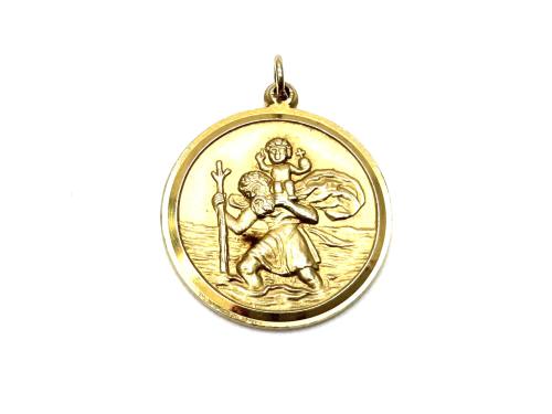 9ct Yellow Gold St. Christopher Pendant