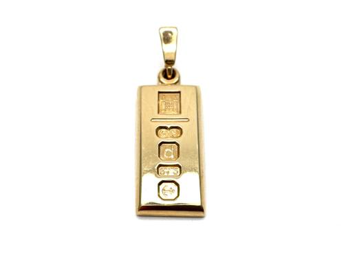 9ct Yellow Gold Ingot Pendant