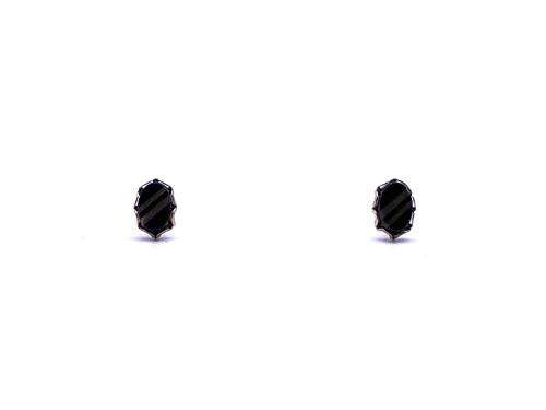 9ct Yellow Gold Onyx Stud Earrings