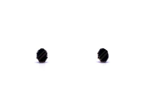 9ct Yellow Gold Onyx Stud Earrings