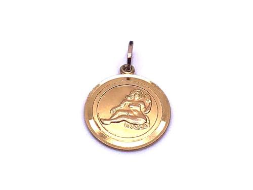 9ct Yellow Gold Virgo Pendant