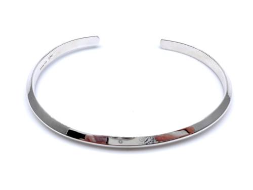 Silver Plain Triangle Cuff Bangle