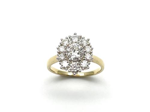9ct Laboratory Grown Diamond Halo Ring 1.50ct