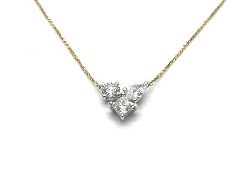 9ct Laboratory Grown Diamond 3 Stone Necklet
