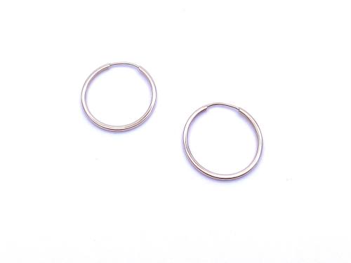 9ct Yellow Gold Sleeper Hoop Earrings 20mm