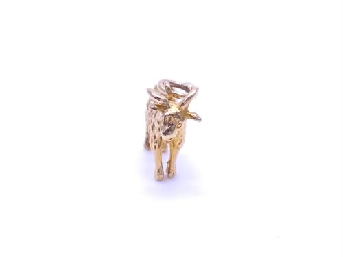 9ct Yelllow Gold Goat Charm/Pendant