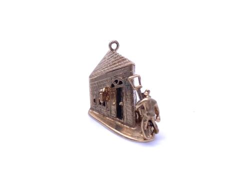 9ct Yellow Gold Building Charm/Pendant