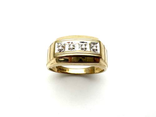 9ct Yellow Gold Diamond Ring