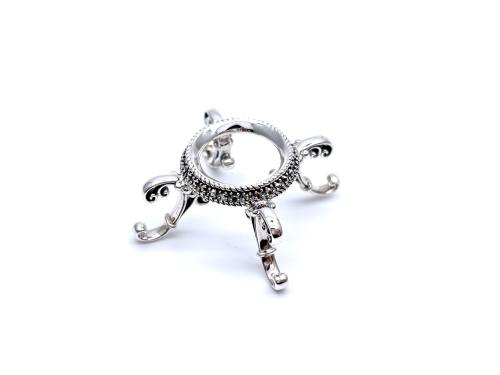 Silver Marcasite Faberge Egg Stand
