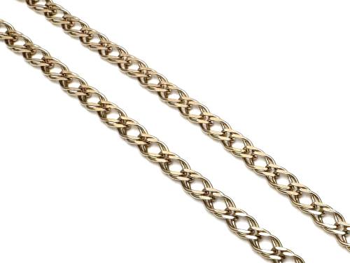 9ct Yellow Gold Double Curb Chain 20"