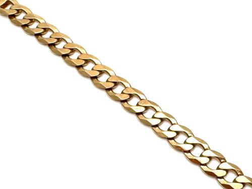 9ct Flat Curb Bracelet 8 1/2 inch