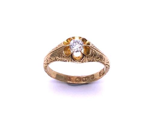 18ct Gents Diamond Solitaire Ring 1901