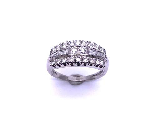 Platinum Diamond Cluster Ring
