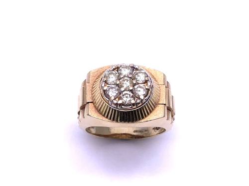 9ct Gents Diamond Cluster Ring