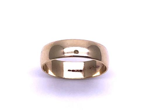 9ct Yellow Gold Plain Wedding Ring 5mm