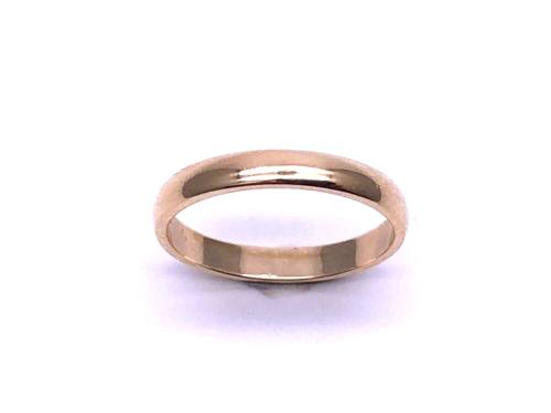 9ct Yellow Gold Plain Wedding Ring 3mm