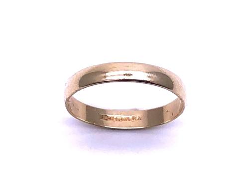 9ct Yellow Gold Plain Wedding Ring 3mm