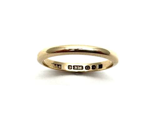 9ct Plain Wedding Ring 2.5mm