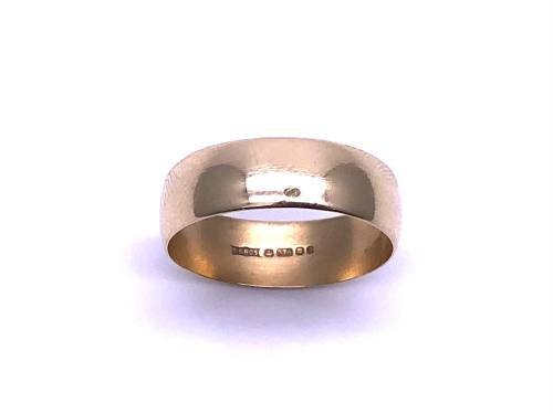 9ct Plain Wedding Ring 6.5mm