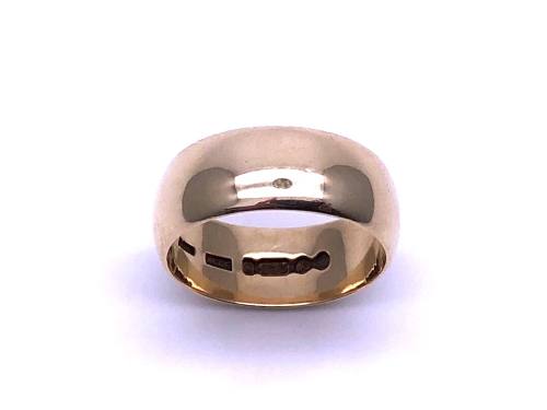 9ct Yellow Gold Plain Wedding Ring 8mm