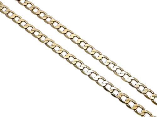 9ct Yellow Gold Curb Chain 21 Inches