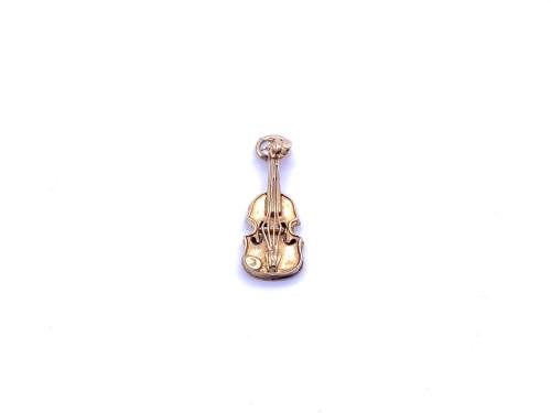 9ct Yellow Gold Violin Charm/Pendant
