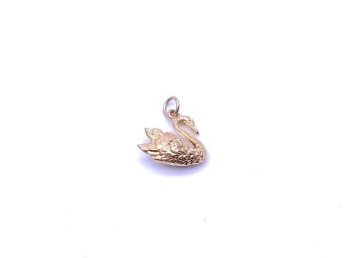 9ct Yellow Gold Swan Charm/Bracelet