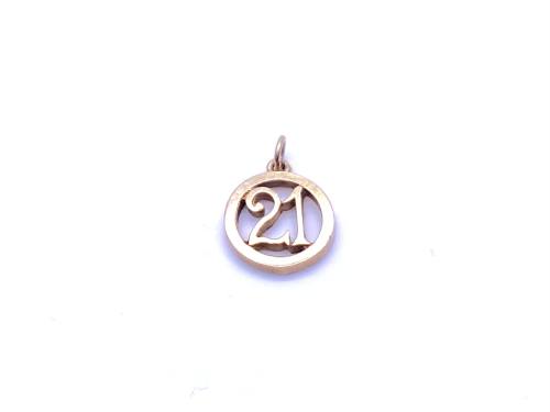 9ct Yellow Gold 21 Circle Charm/Pendant