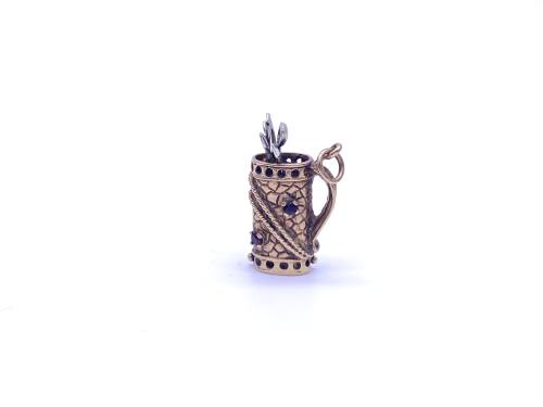 9ct Yellow Gold Golf Charm/Pendant