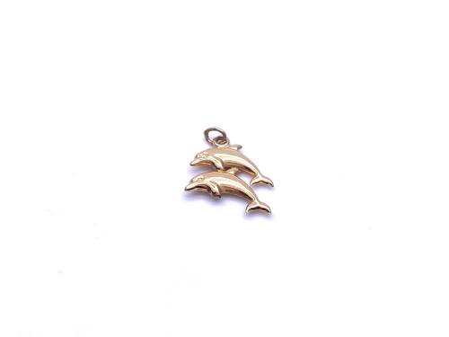 9ct Yellow Gold Dolphin Charm/Pendant
