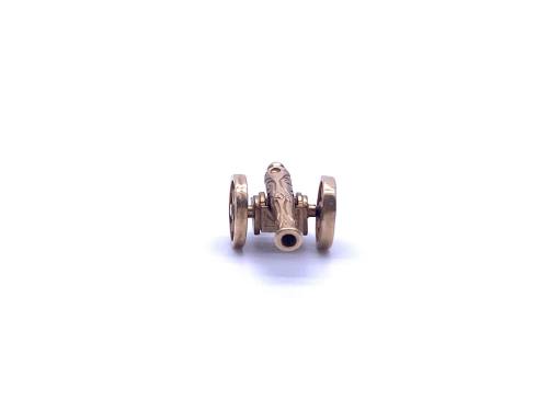 9ct Yellow Gold Cannon Charm/Pendant