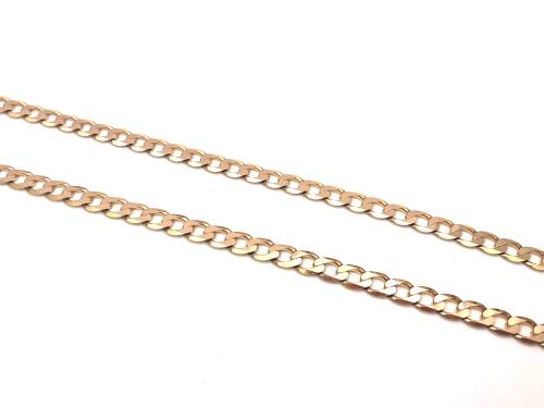 9ct Yellow Gold Curb Chain 18 1/2 inch