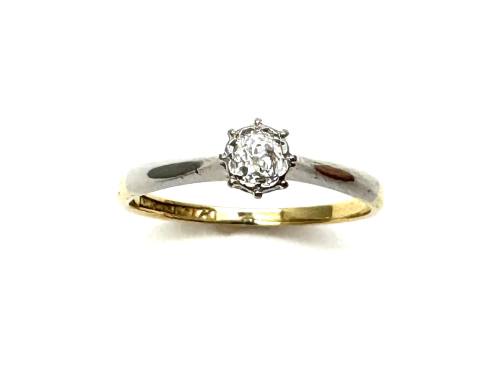 18ct Yellow Gold Diamond Solitaire Ring