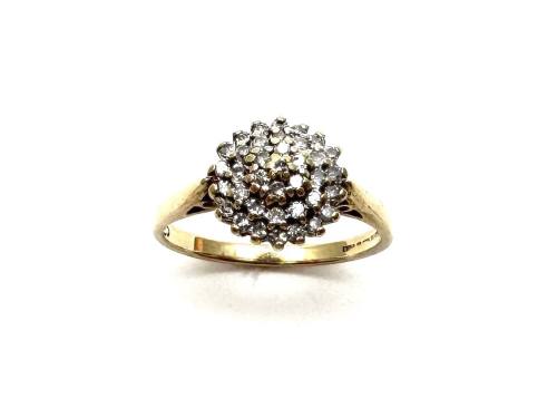 9ct Diamond Cluster Ring 0.25ct