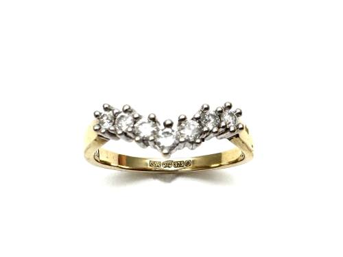 9ct Yellow Gold Diamond Wishbone Ring