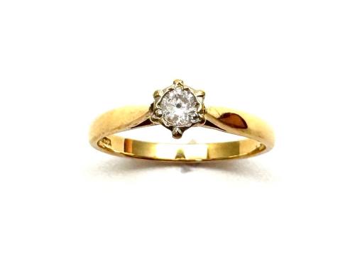 18ct Diamond Solitaire Ring 0.10ct