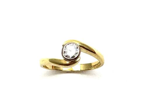 18ct Yellow Gold Diamond Solitaire Ring