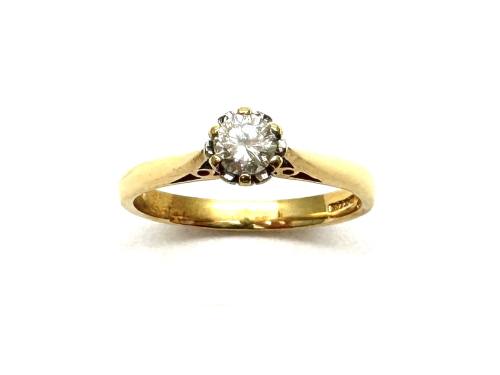 18ct Diamond Solitaire Ring 0.25ct