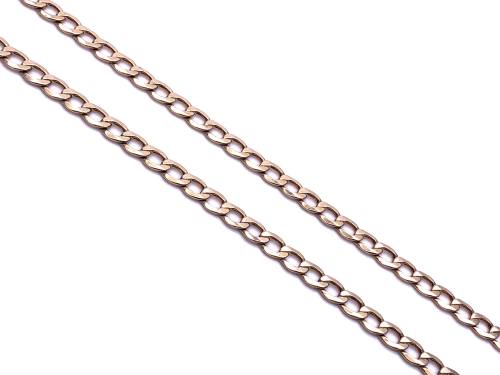 9ct Yellow Gold Flat Curb Chain 22 inch