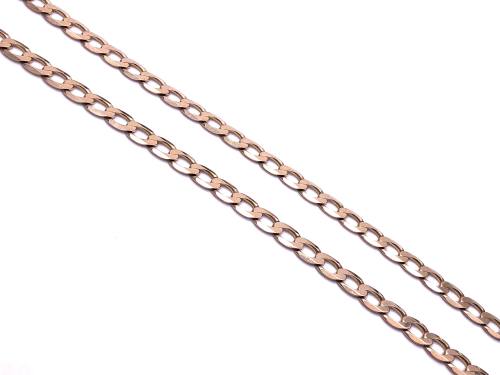 9ct Yellow Gold Flat Curb Chain 21 inch