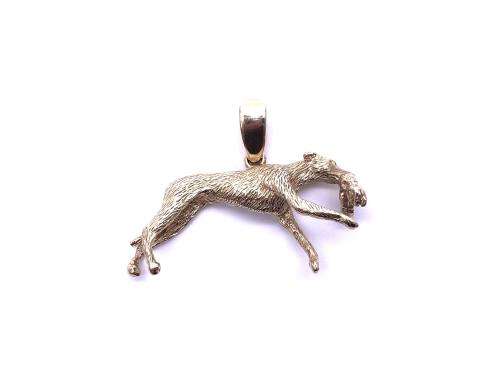 9ct Yellow Gold Dog & Hare Pendant