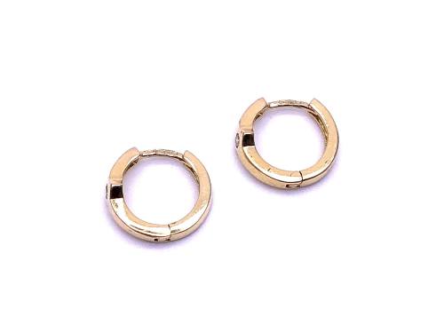 14ct Yellow Gold CZ Hoop Earrings