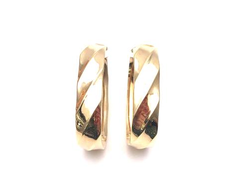 9ct Yellow Gold Hoop Stud Earrings