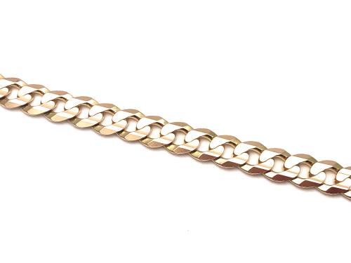 9ct Yellow Gold Curb Bracelet 8 inch
