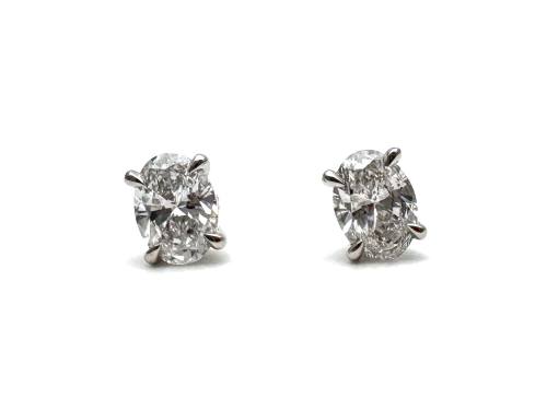 9ct Oval Laboratory Grown Diamond Stud Earrings
