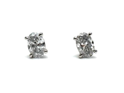 Platinum Laboratory Grown Diamond Stud Earrings
