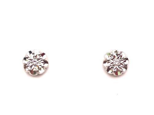 9ct Diamond Stud Earrings