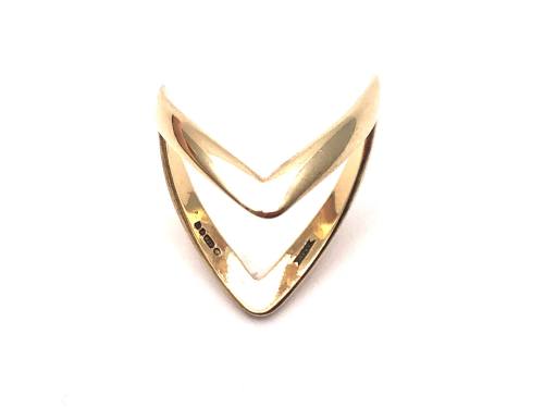 9ct Yellow Gold Double Wishbone Ring