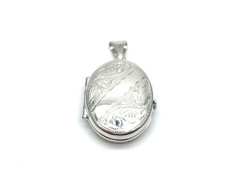Silver Engraved Family Locket